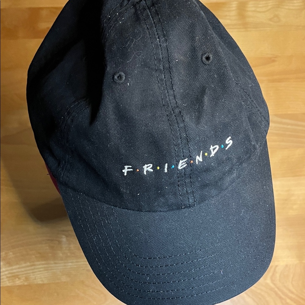 FRIENDS Black Embroidered Logo Cap